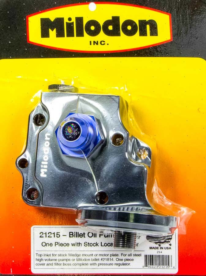 Milodon Billet Oil Pump Cover & Filter Boss - Wedge MIL21215