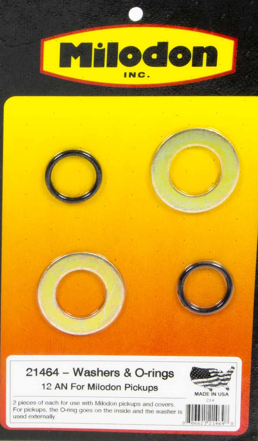 Milodon -12an Large Washers & O-Rings (2-Each) MIL21464