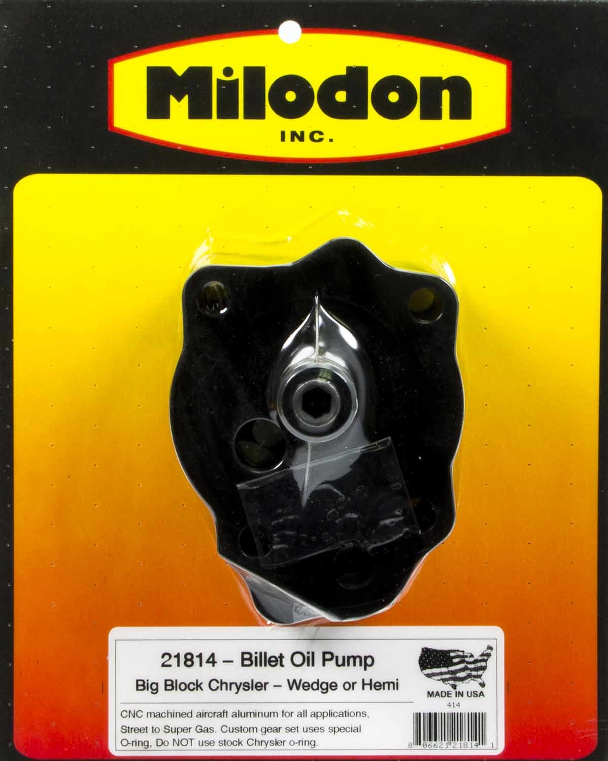 Milodon Billet Aluminum H/V Oil Pump - BBM MIL21814