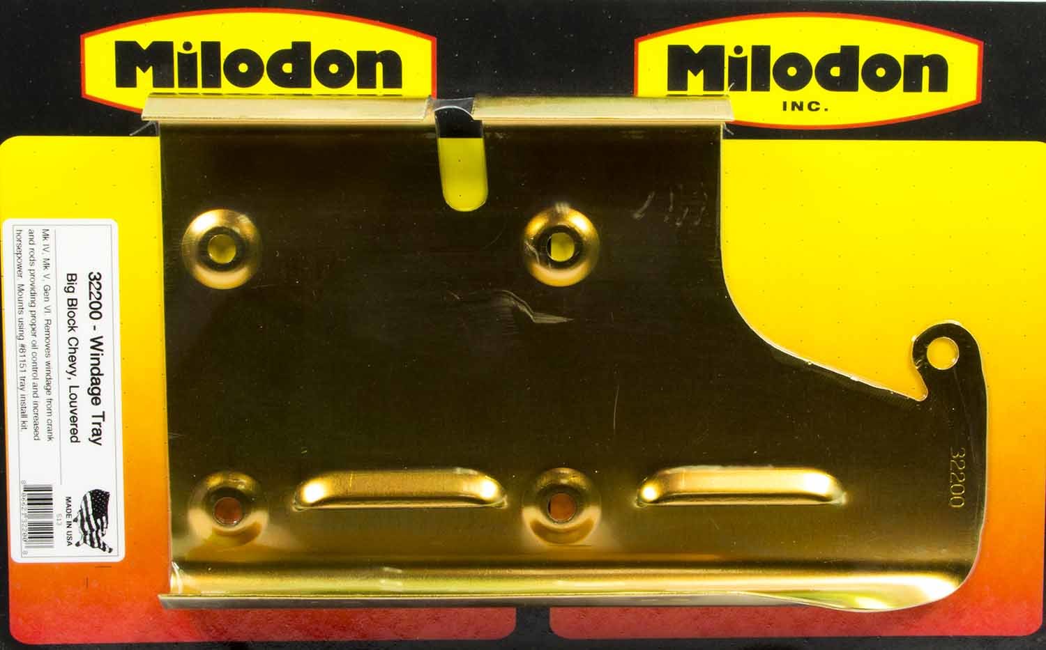 Milodon BBC Louvered Windage Tray MIL32200