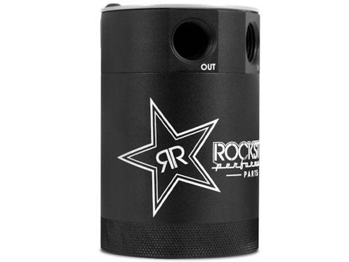 Mishimoto ROCKSTAR Compact Two-Port Baffled Oil Catch Can, Limited Edition