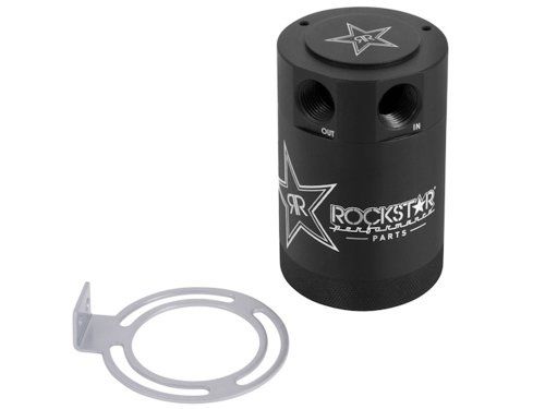 Mishimoto ROCKSTAR Compact Two-Port Baffled Oil Catch Can, Limited Edition