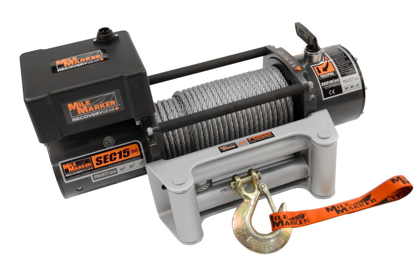 Mile Marker 15000lb Winch w/Roller Fairlead & 12' Remote MMM76-50260W