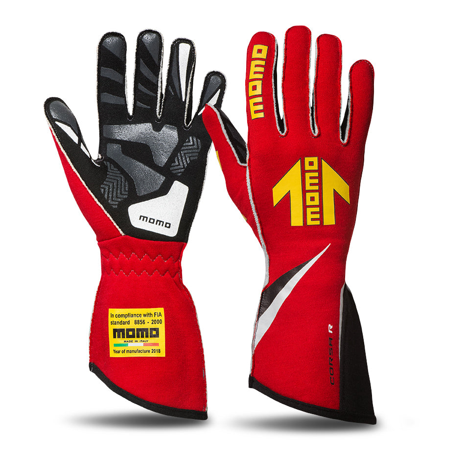 Momo Corsa R Gloves External Stitch Precurved Medium MOMGUCORSARED10