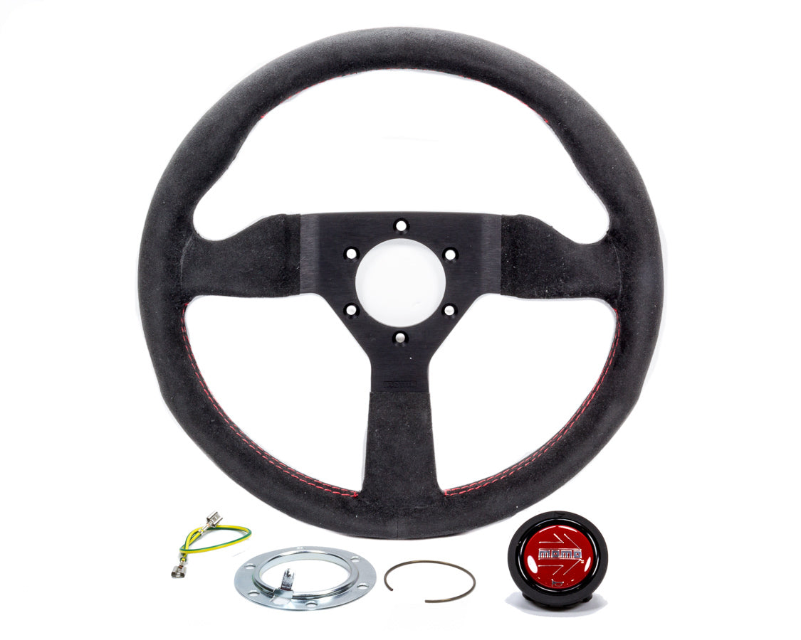 Momo Tunin Steering Wheels, Monte Carlo, Size (mm): 350, Alcantara Red