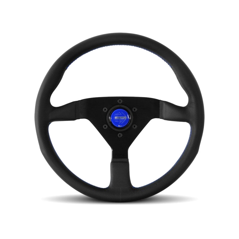 Momo Monte Carlo 350 Steering Wheel Leather Blue Stich MOMMCL35BK6B *Discontinued