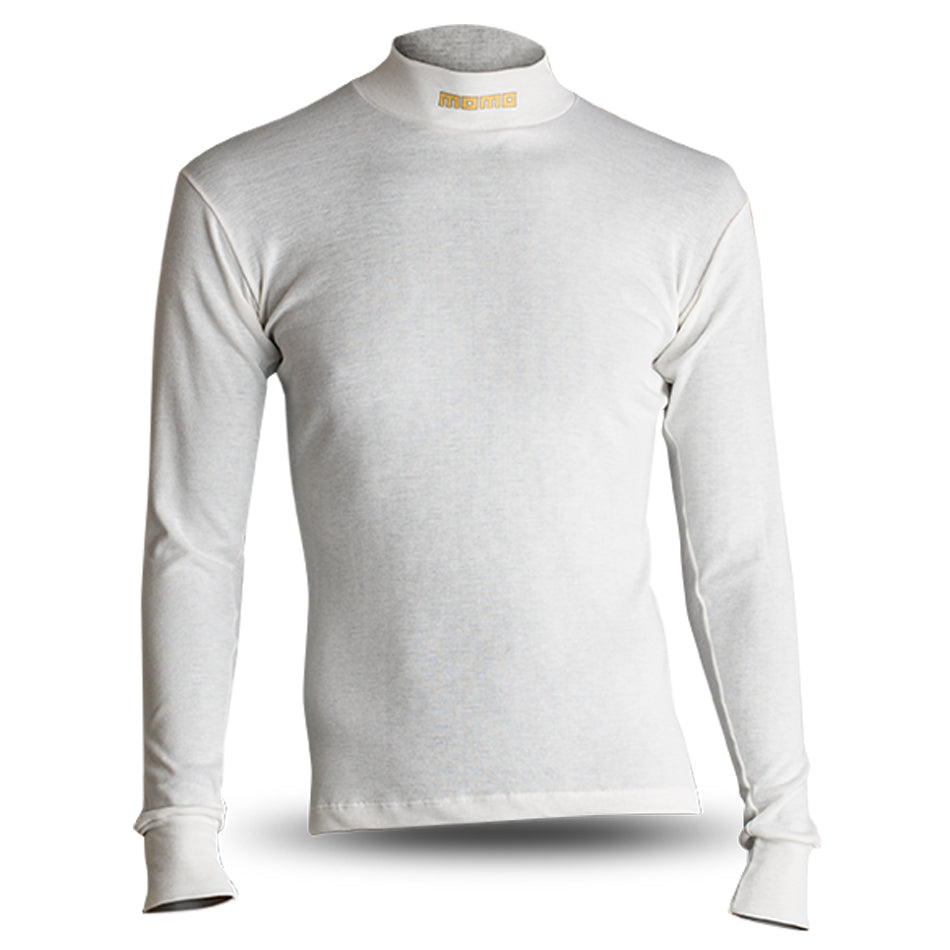 Momo Comfort Tech High Collar Shirt White Medium MOMMNXHCCTWHM00