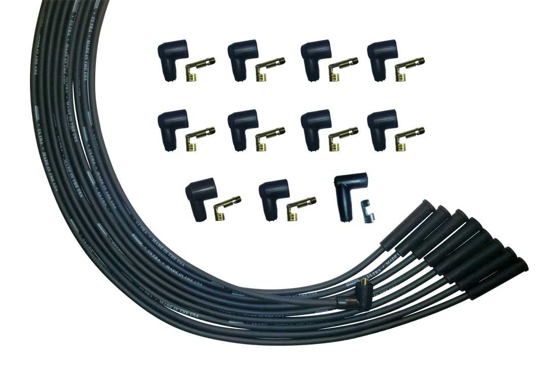 Moroso Universal V8 Str Plug Unsleeved Non- HEI Ultra Spark Plug Wire Set 51002