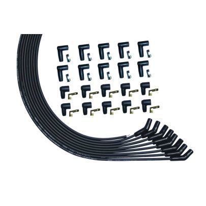 Moroso Universal V8 135 Deg Unsleeved HEI/Non-HEI Ultra Spark Plug Wire Set - Black 51008