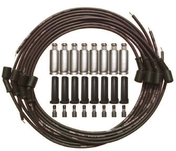 Moroso Universal GM LS Unsleeved Ultra Spark Plug Wire Set - Black 51011