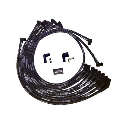 Moroso SB Ford 351W 135 Plug HEI Dist Sleeved Ultra Spark Plug Wire Set - Black 51572