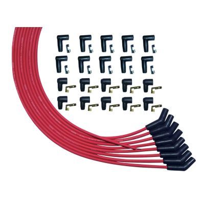 Moroso V8 135 Deg Plug Universal HEI And Non-HEI Ultra Spark Plug Wire Set - Red 52008