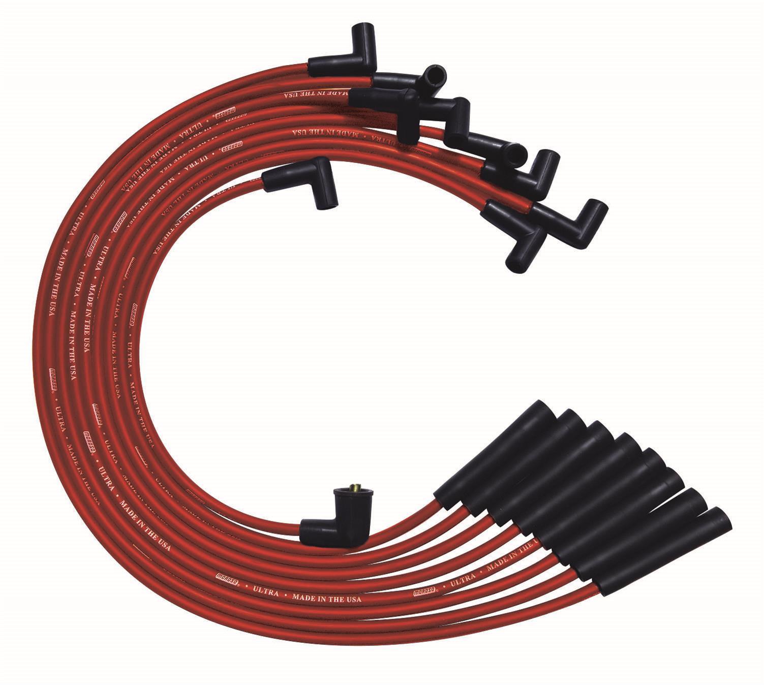 Moroso Ford 351C/390/429/460 HEI 135 Boots Ultra Spark Plug Wire Set - Red 52074