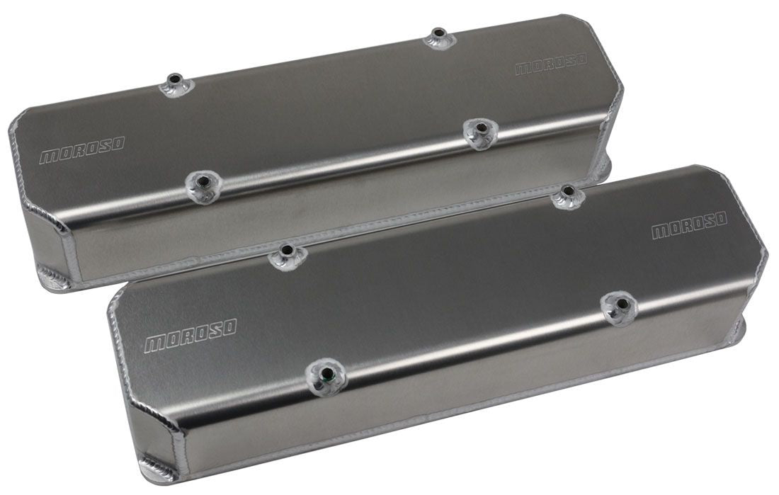 Moroso SBC MBE 10 & 13 Degree Fabricated Aluminum w/Billet Rail Valve Cover 68321