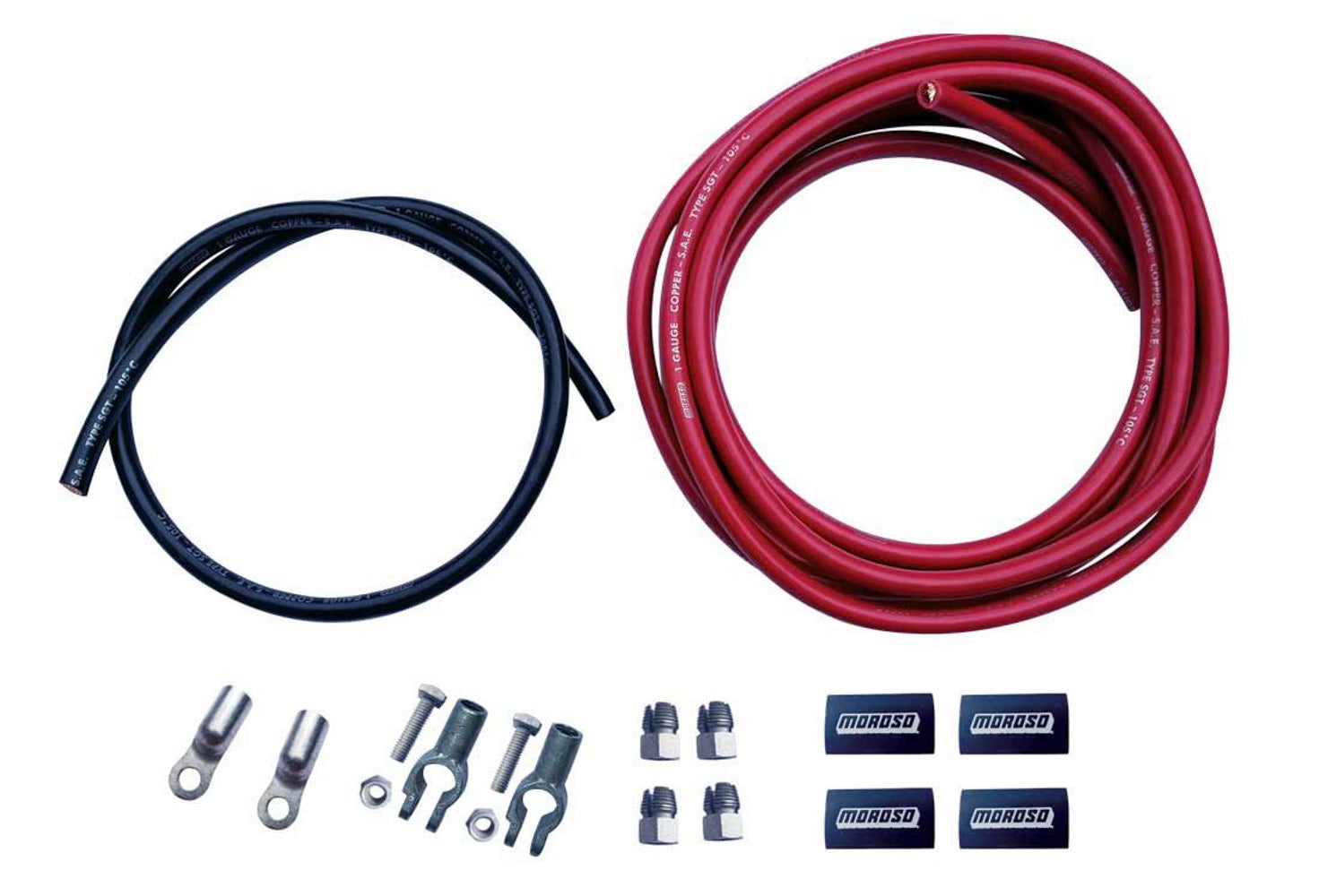 Moroso Remote Battery Cable Kit (Incl Positive & Negative Wire Screw Terminals) 74020