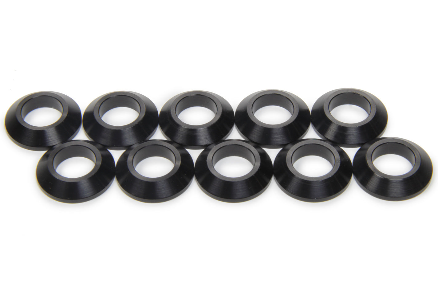 MPD Racing 1in Cone Spacer 10 pack Aluminum - Black MPD41006