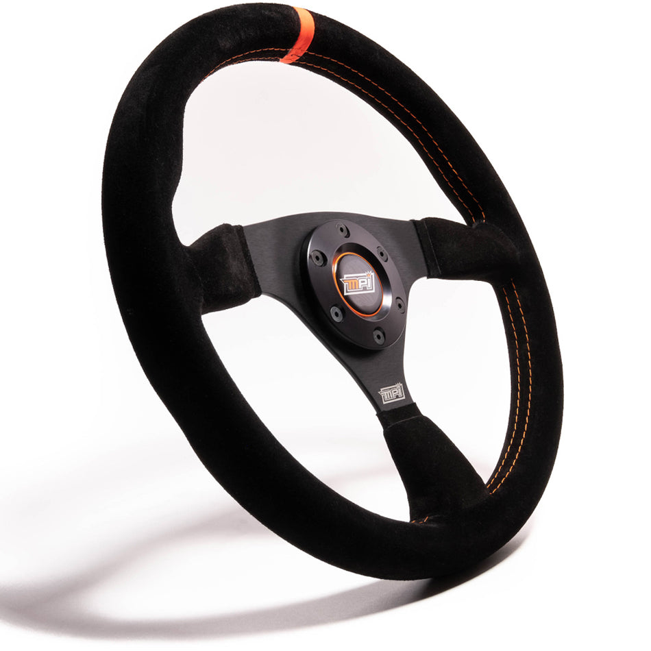 MPI USA 11.75 in Wheel Black Suede 6-Bolt Aluminum MPIMPI-F-12-C