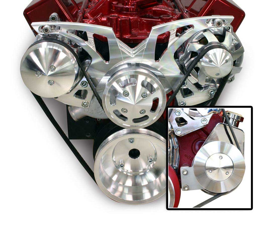 March Performance SBC Style Track Pulley Set w/Power Steering MPP21155