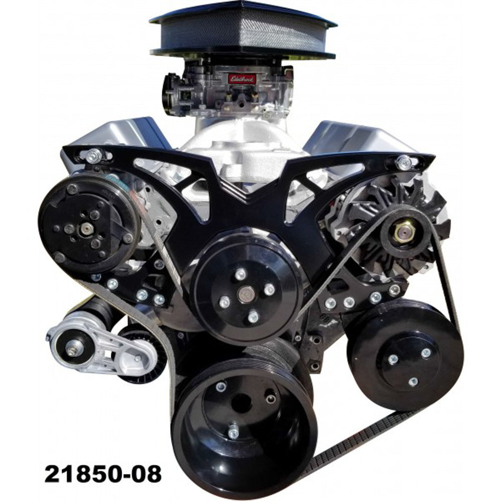 March Performance SBC Style Track Pulley System Black MPP21850-08