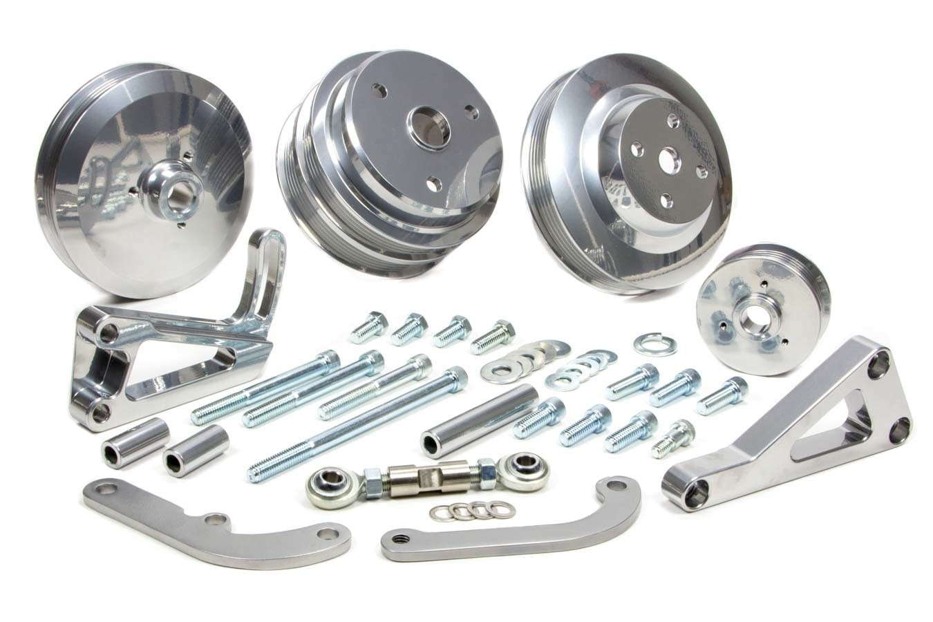 March Performance SBC Serpentine Conv Low Cost Custom Silver Kit MPP22031-09