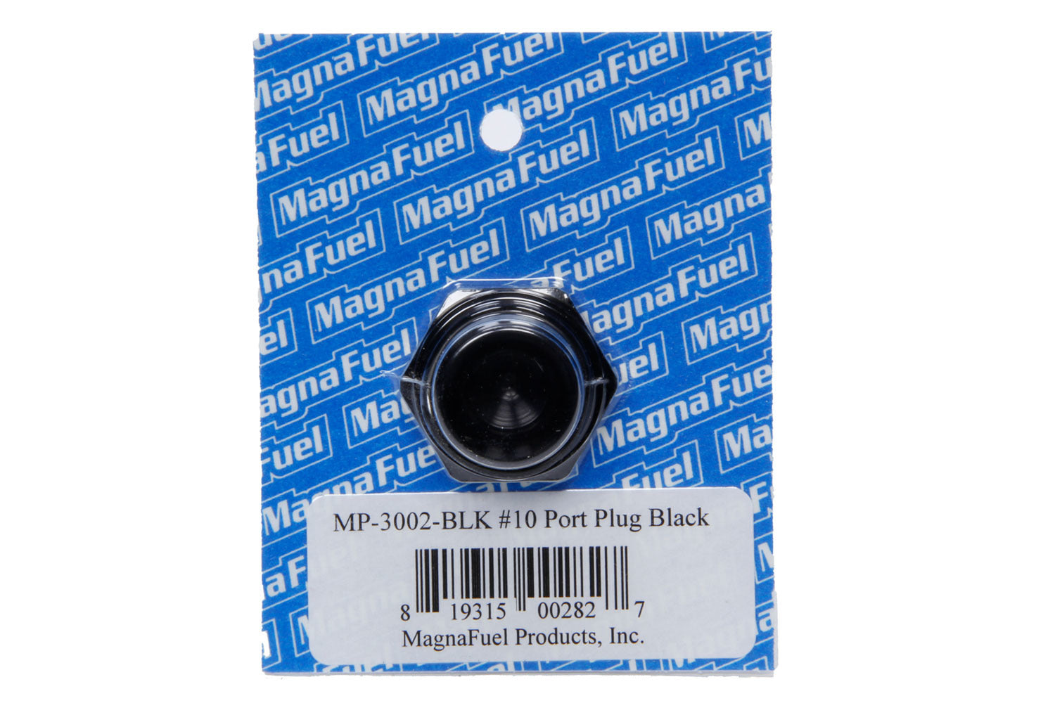 Magnafuel/Magnaflow Fuel Systems #10 Straight Port Plug Black MRFMP-3002-BLK