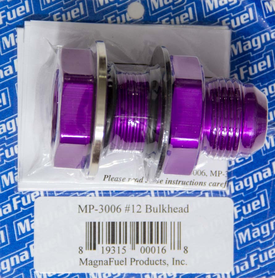 Magnafuel/Magnaflow Fuel Systems #12 Straight Bulkhead Fitting MRFMP-3006
