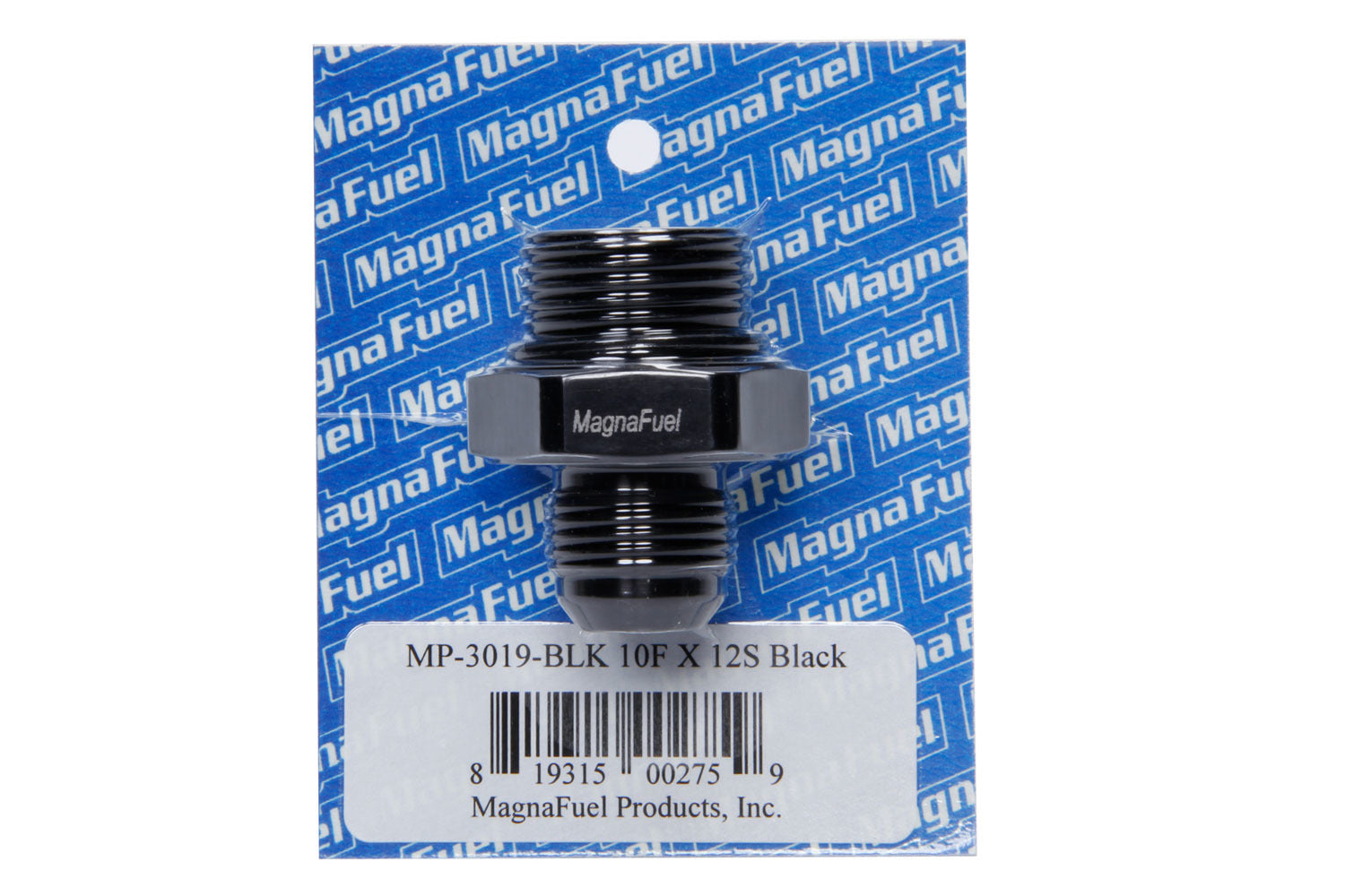 Magnafuel/Magnaflow Fuel Systems #10an Flare to #12an Port Fitting Str. Black MRFMP-3019-BLK