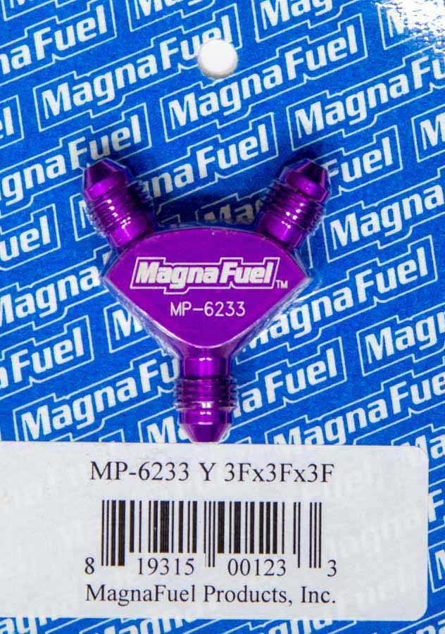 Magnafuel/Magnaflow Fuel Systems Y-Fitting - 3 #3an Male MRFMP-6233