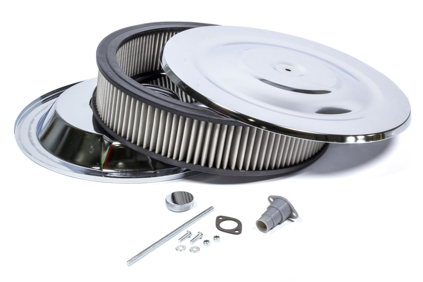 MR Gasket Easy Flow Air Cleaner 14 x 3 Chrome MRG1410G