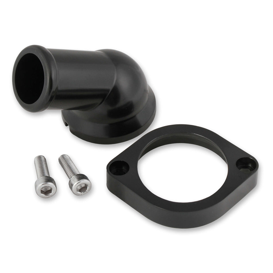 MR Gasket Water Neck - Swivel Style GM LS 97-Up Black MRG2670BK