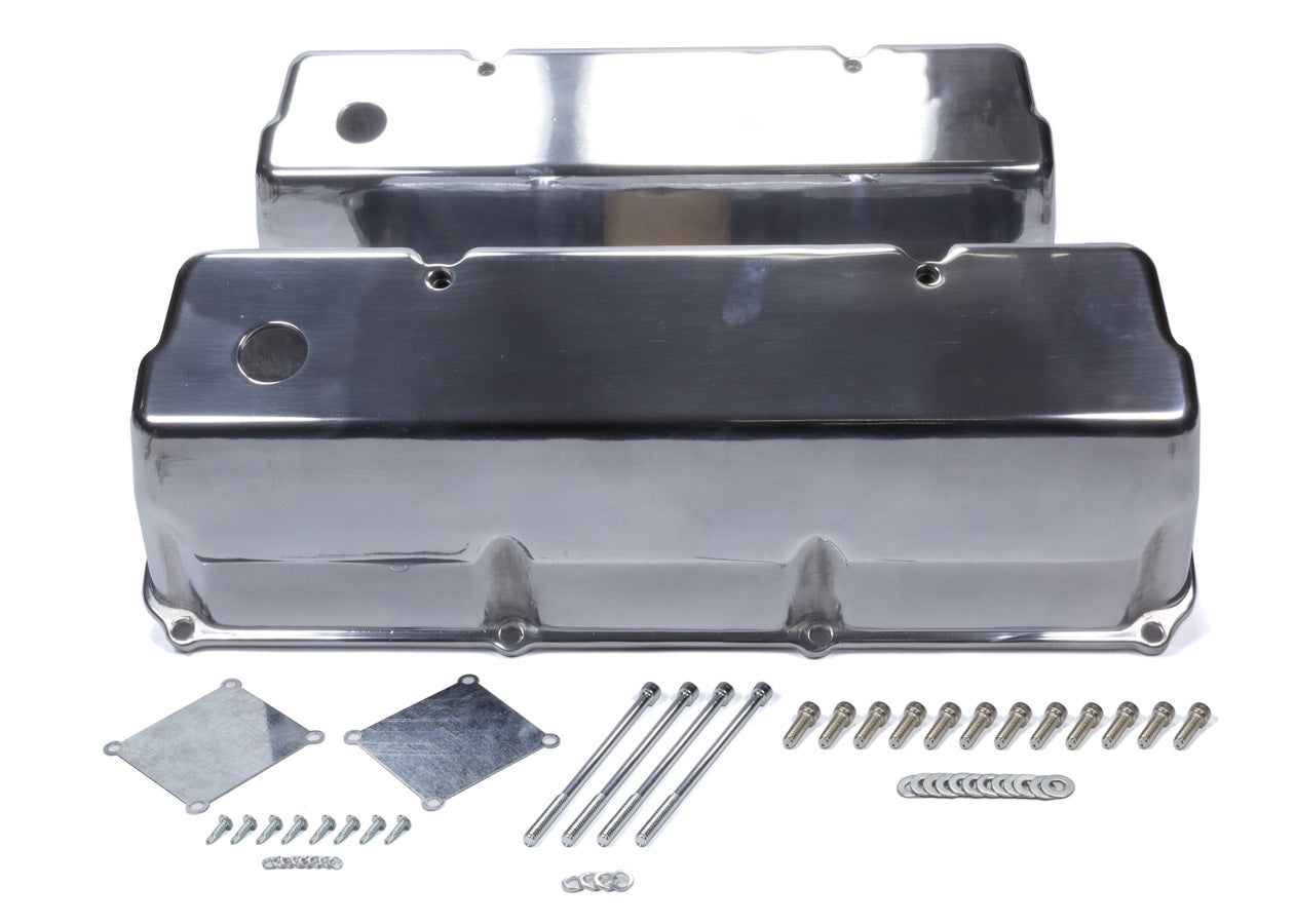 MR Gasket BBF Cast Alm Valve Cover Set Tall Polished MRG6890G