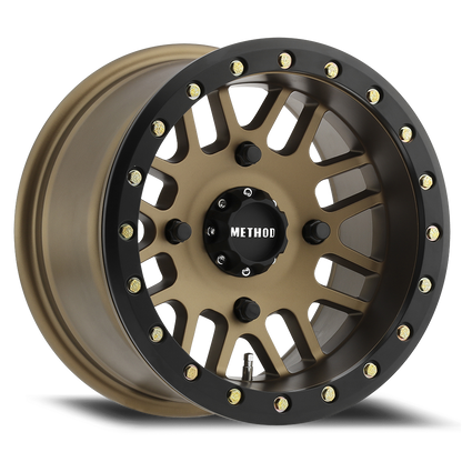 Method Race Wheels MR406 UTV Beadlock Wheel Method Bronze W/ Matte Black Ring 14x8 -2 4x156