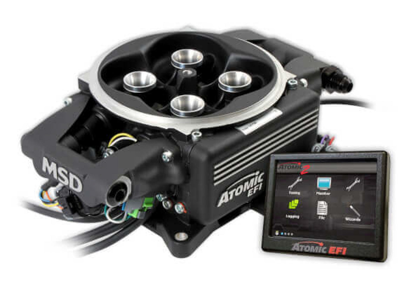 MSD Atomic 2 EFI TBI Kit Black Finish MSD2910-2BK