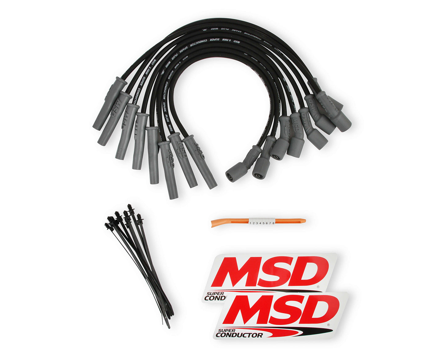 MSD 8.5mm Plug Wire Set Ford Raptor 10-15 6.2L Black MSD31633