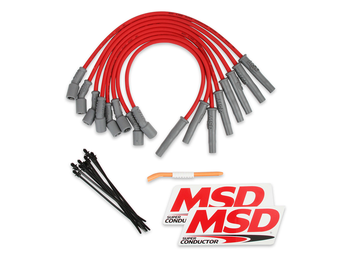 MSD 8.5mm Plug Wire Set Ford Raptor 10-15 6.2L Red MSD31639