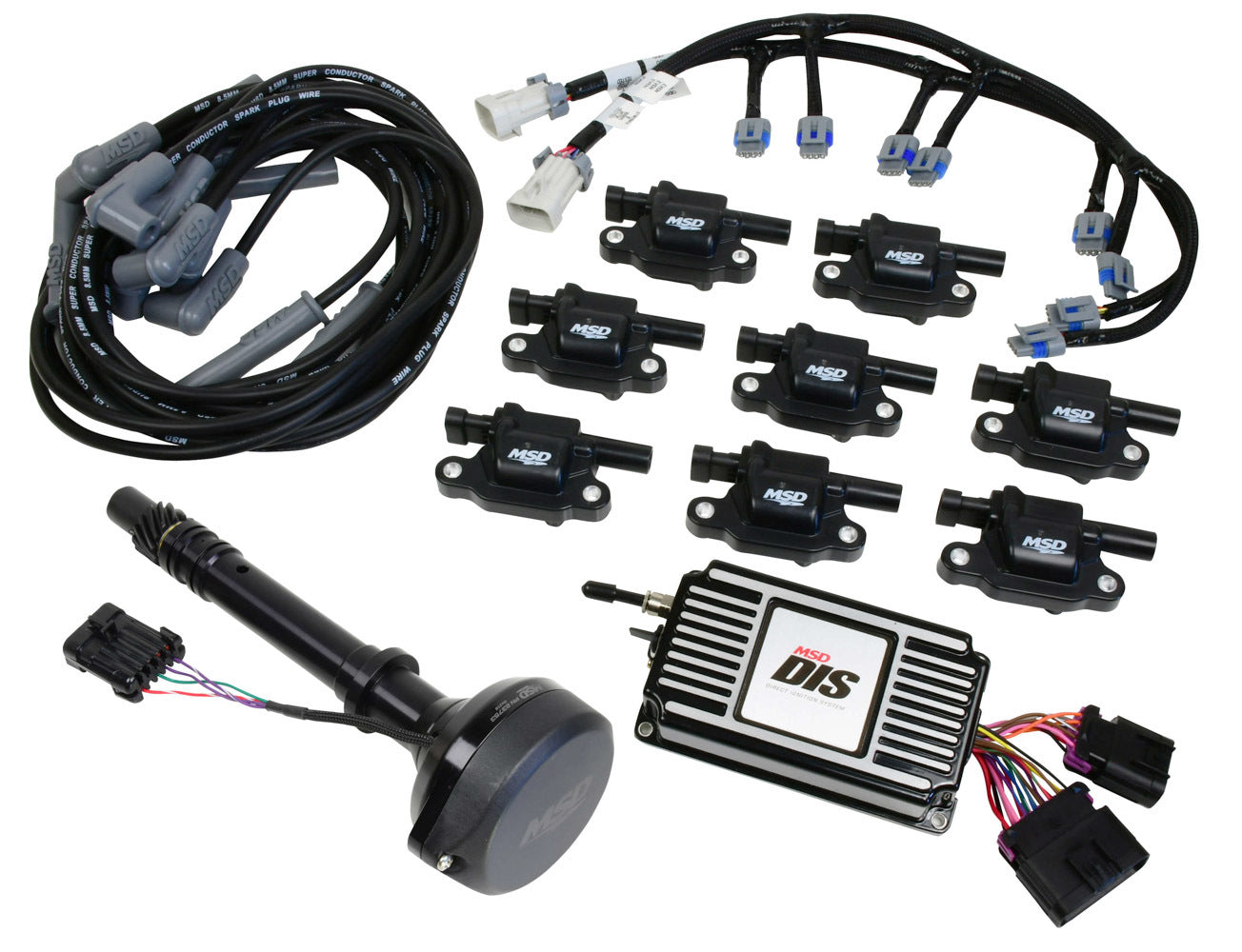 MSD DIS Ignition Kit - Black SBC/BBC MSD601513