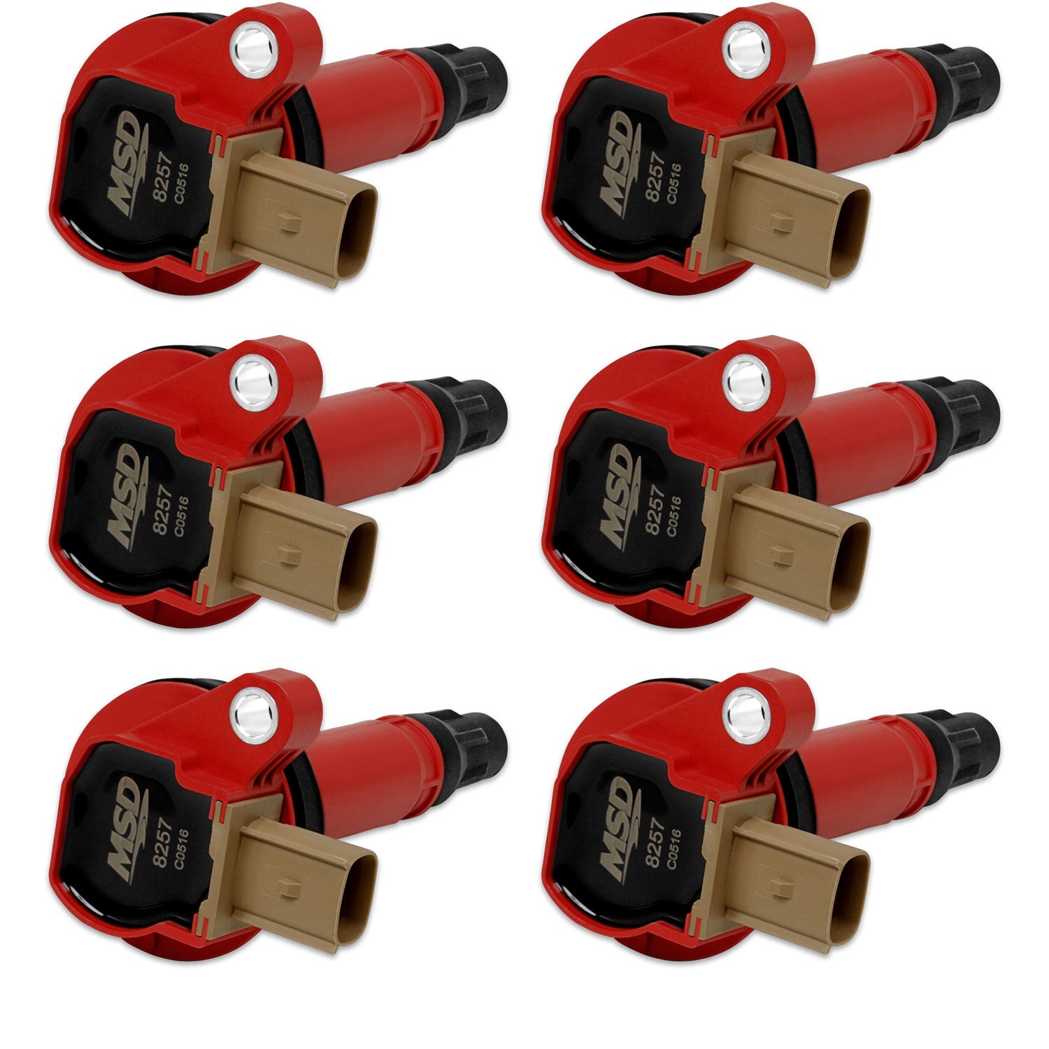 MSD Coils 6pk Ford Eco-Boost 3.5L V6 11-16 Red MSD82576