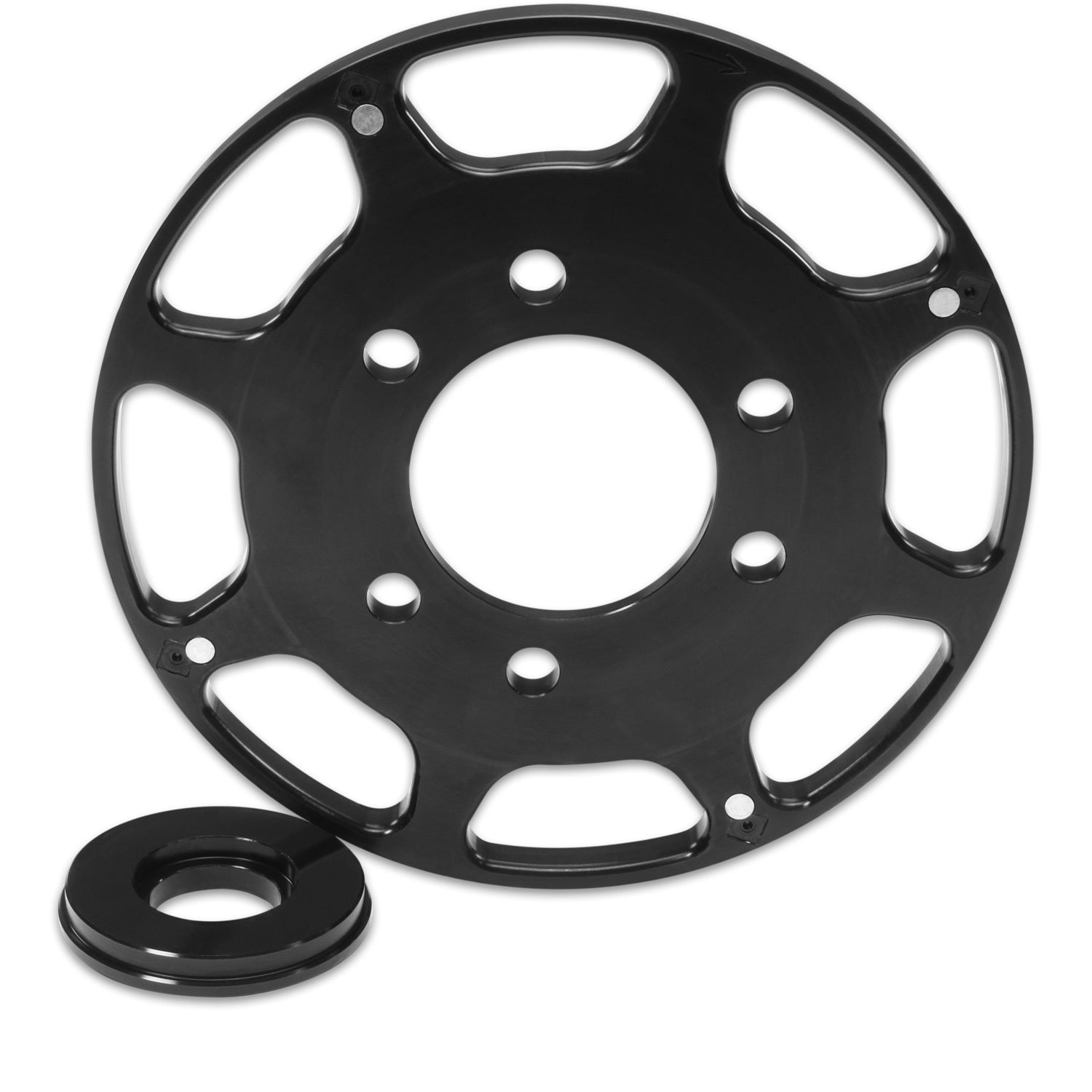 MSD SBC 7in Crank Trigger Wheel Black MSD86113