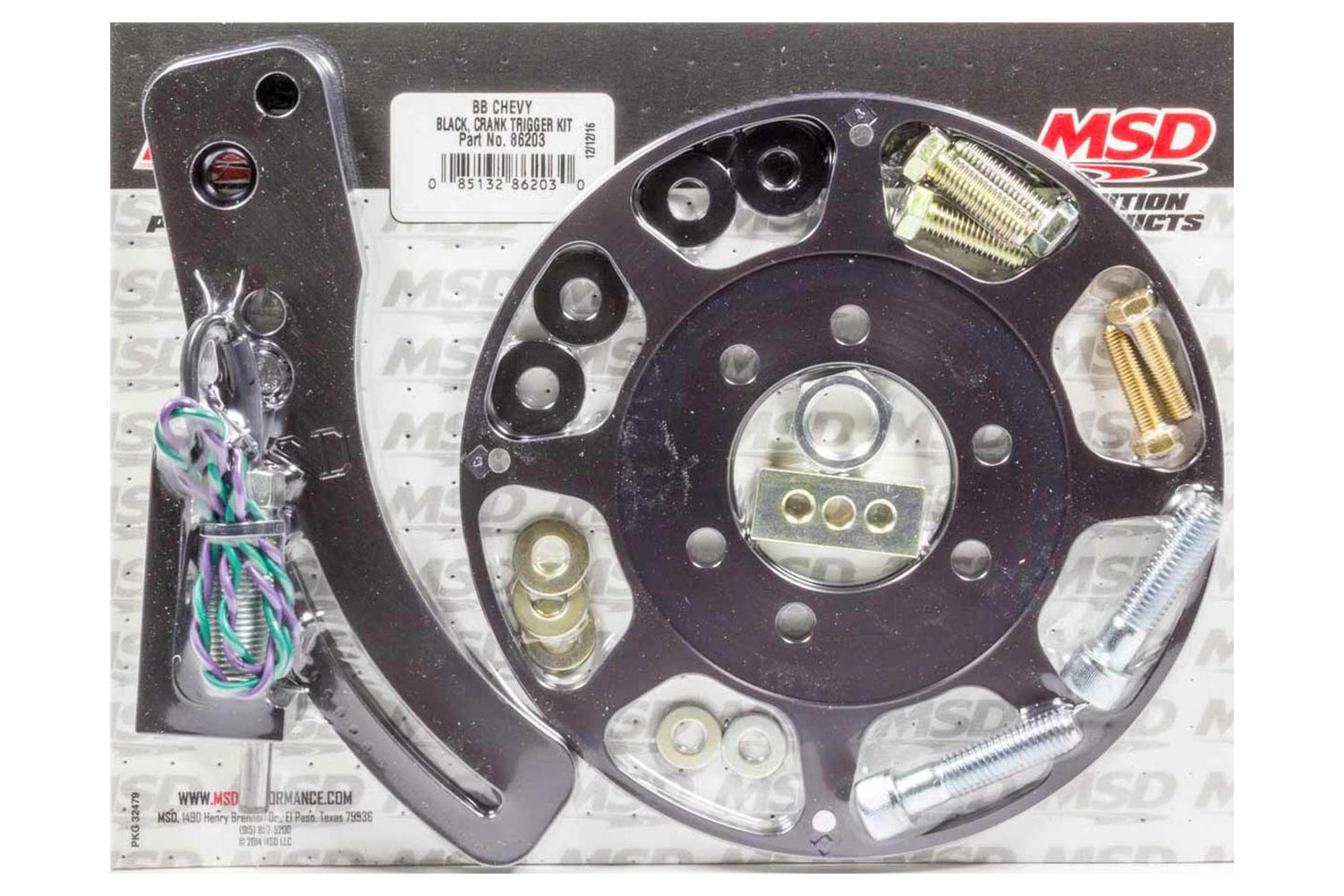 MSD BBC Crank Trigger Kit Black MSD86203