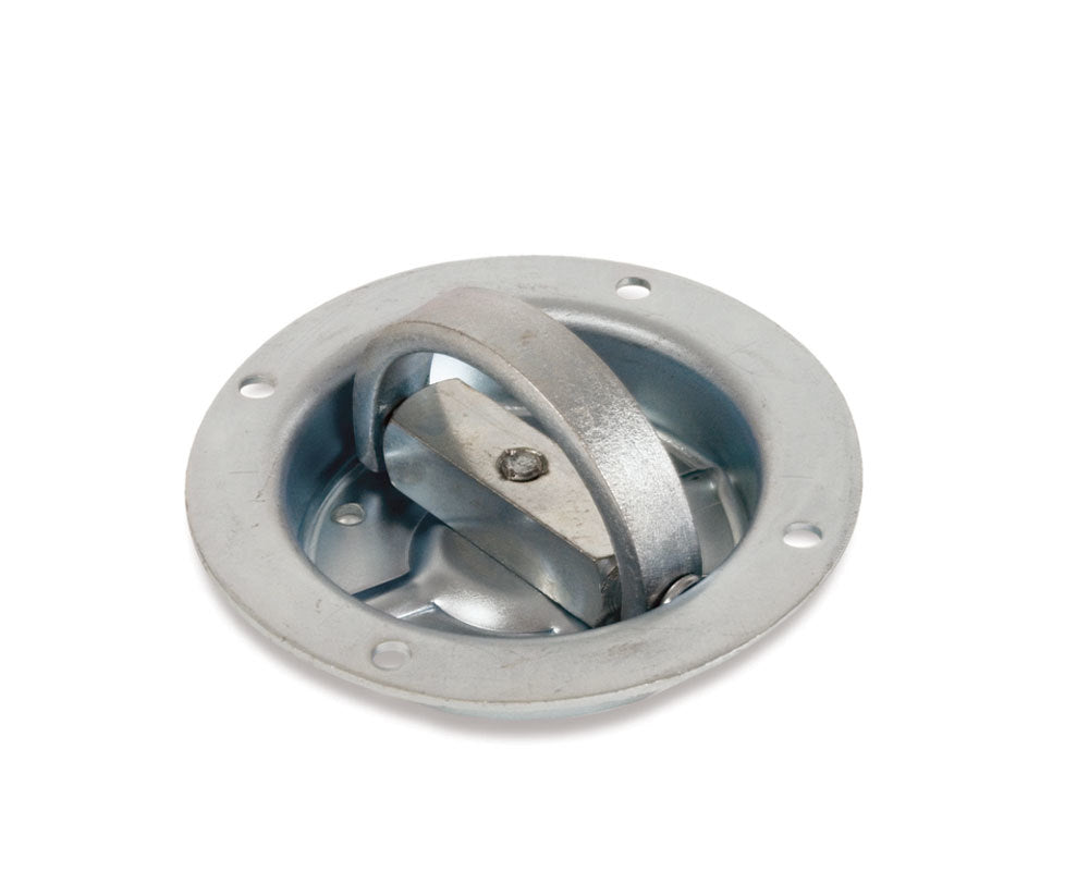 Macs Custom Tie-Downs Recessed D-Ring 360 Deg Swivel Zinc MTD330003