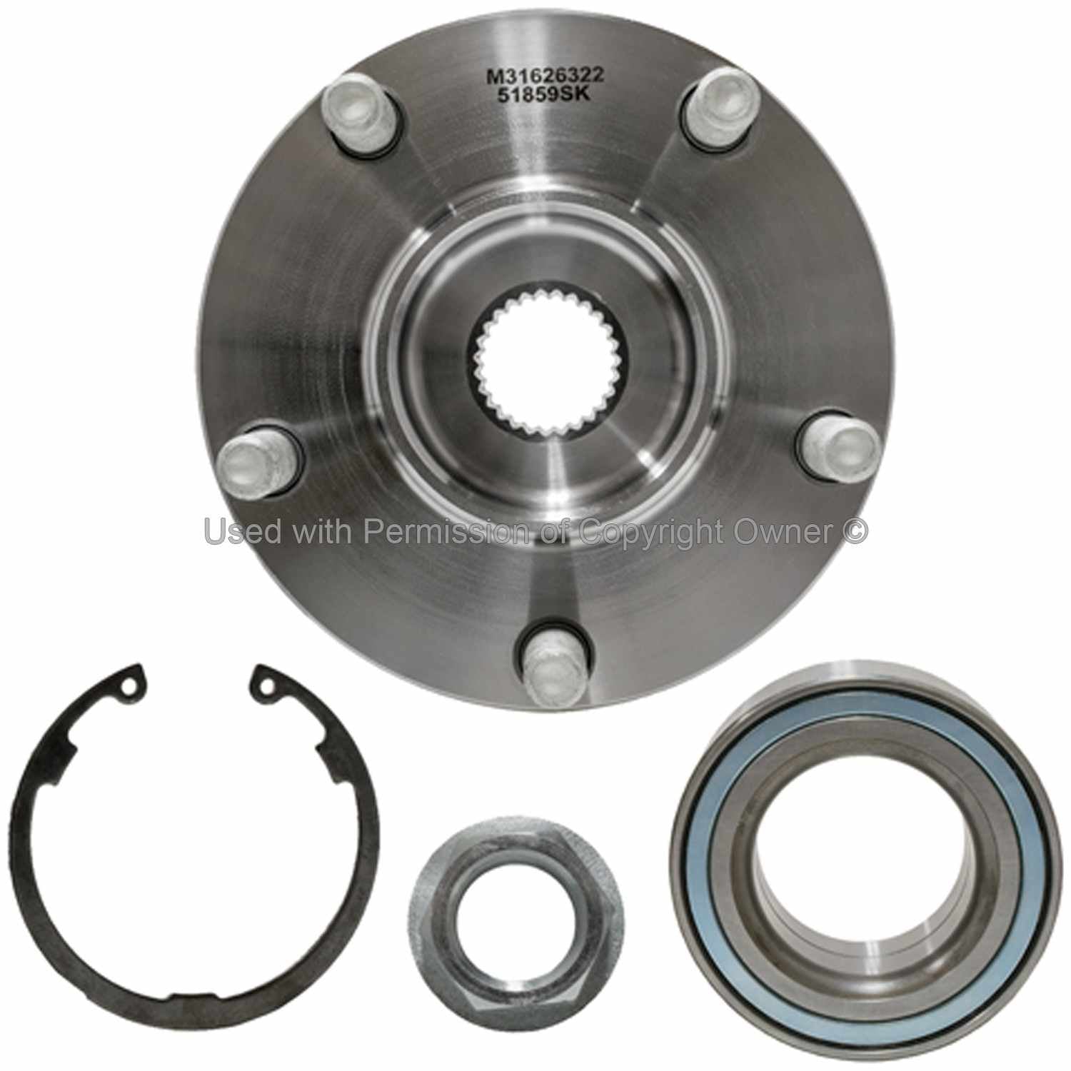 Quality-Built Wheel Hub Repair Kit  top view frsport WH51859SK