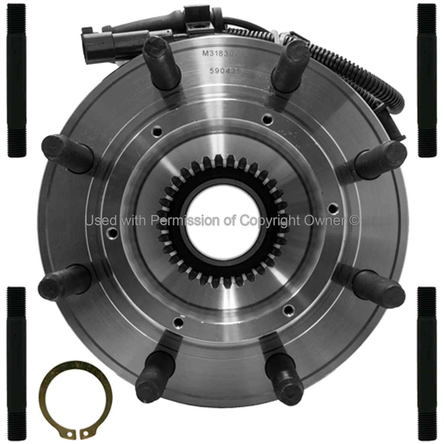 Quality-Built Wheel Bearing and Hub Assembly  top view frsport WH590435