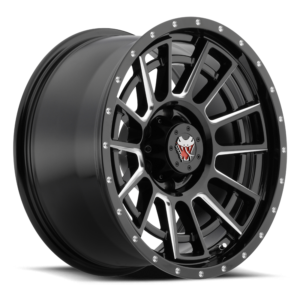 Mamba M22 Wheel Matte Black w/ Machined Ball Cut & Drill Holes 17x9 -12 6x139.7