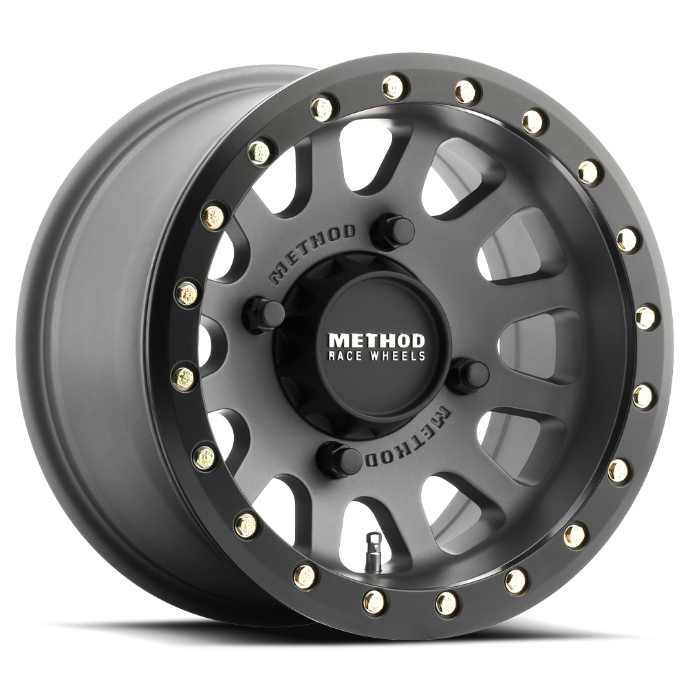 Method Race Wheels MR401 UTV Beadlock Wheel Titanium W/ Matte Black Ring 14x7 +38 4x156