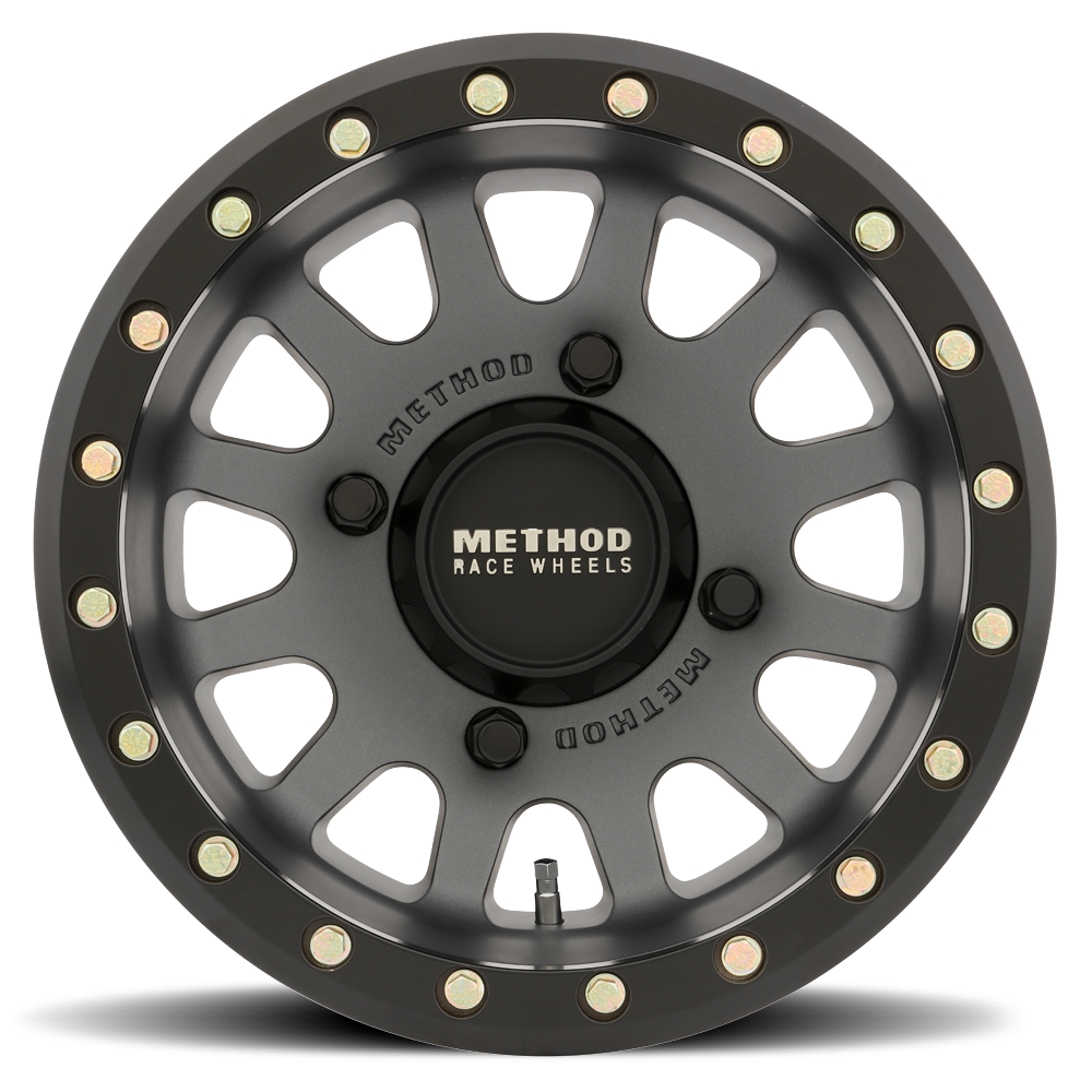 Method Race Wheels MR401 UTV Beadlock Wheel Titanium W/ Matte Black Ring 14x7 +38 4x156