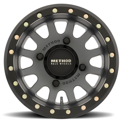 Method Race Wheels MR401 UTV Beadlock Wheel Titanium W/ Matte Black Ring 14x7 +38 4x156