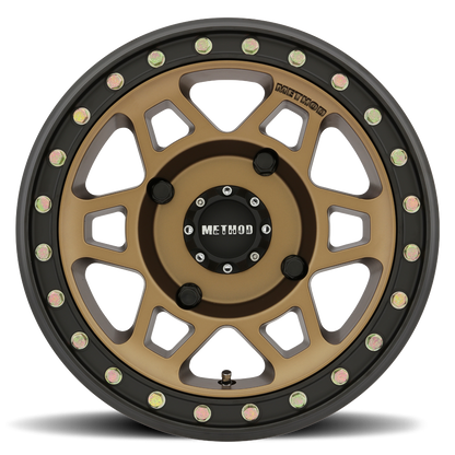 Method Race Wheels MR405 UTV Beadlock Wheel Method Bronze W/ Matte Black Ring 15x7 +38 4x136