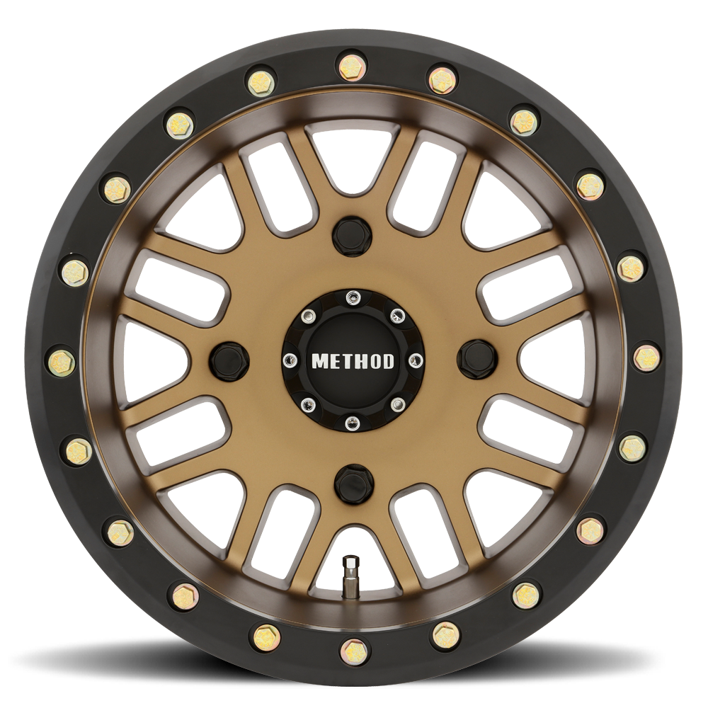 Method Race Wheels MR406 UTV Beadlock Wheel Method Bronze W/ Matte Black Ring 14x8 -2 4x156