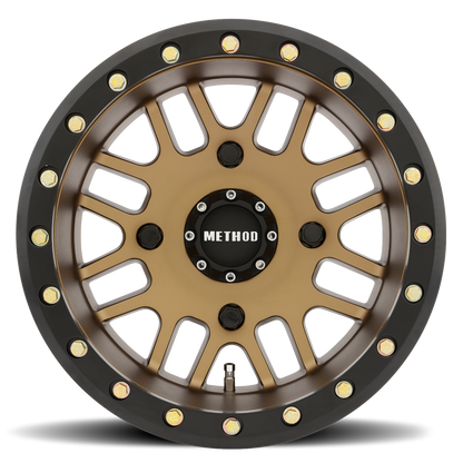 Method Race Wheels MR406 UTV Beadlock Wheel Method Bronze W/ Matte Black Ring 14x8 -2 4x156