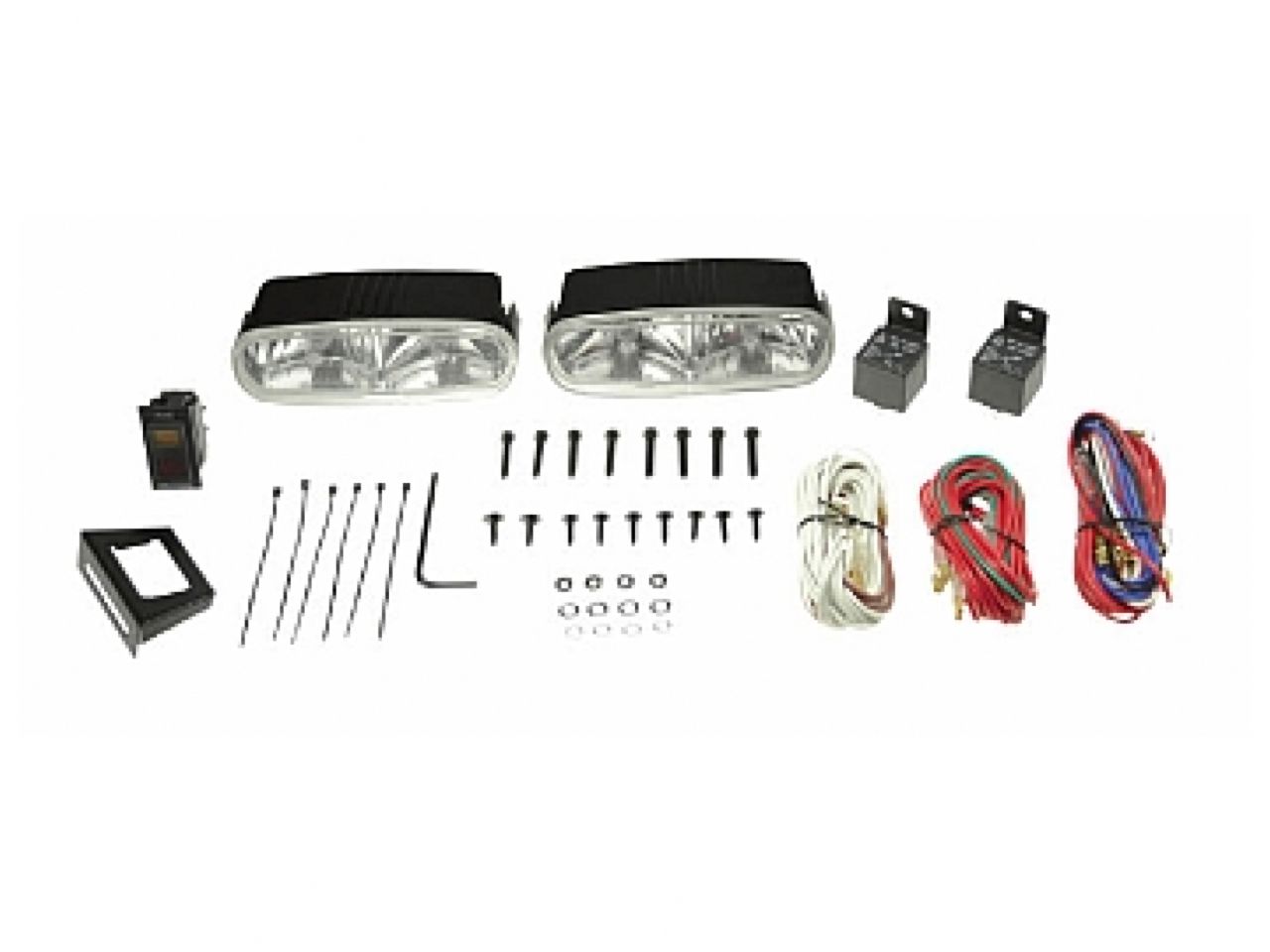 Hella Optilux 2020 12V Black Dual Beam Halogen Fog/Driving Lamp Kit